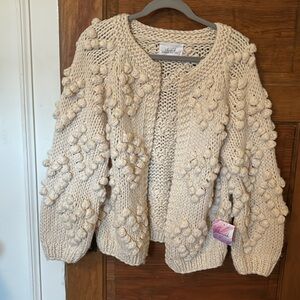 NWT Chic Wish Knit Your Love Cardigan in Ivory. Size S/M.